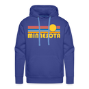 Premium Minnesota Hoodie - Retro Sun Premium Men's Minnesota Sweatshirt / Hoodie - royal blue