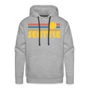 Premium Seattle, Washington Hoodie - Retro Sun Premium Men's Seattle Sweatshirt / Hoodie - heather grey