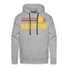 Premium Seattle, Washington Hoodie - Retro Sun Premium Men's Seattle Sweatshirt / Hoodie - heather grey