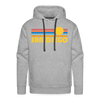 Premium San Diego, California Hoodie - Retro Sun Premium Men's San Diego Sweatshirt / Hoodie - heather grey