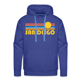 Premium San Diego, California Hoodie - Retro Sun Premium Men's San Diego Sweatshirt / Hoodie - royal blue