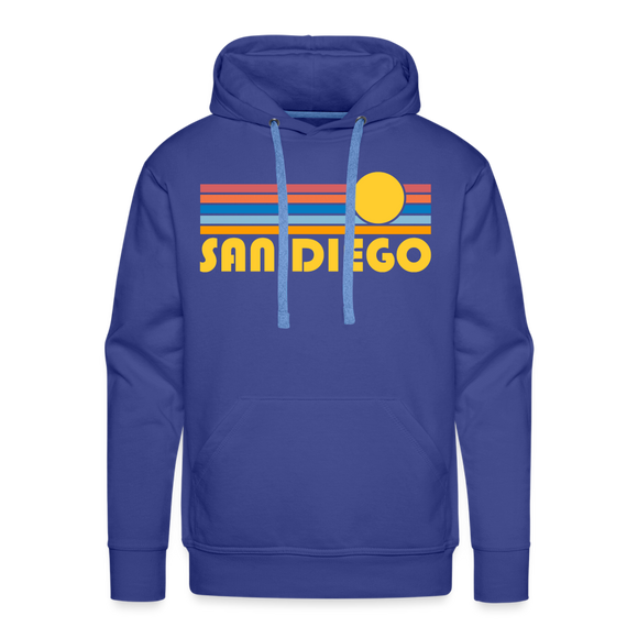 Premium San Diego, California Hoodie - Retro Sun Premium Men's San Diego Sweatshirt / Hoodie - royal blue