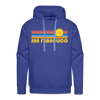 Premium San Francisco, California Hoodie - Retro Sun Premium Men's San Francisco Sweatshirt / Hoodie - royal blue