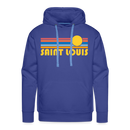Premium St. Louis, Missouri Hoodie - Retro Sun Premium Men's St. Louis Sweatshirt / Hoodie - royal blue