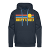 Premium St. Louis, Missouri Hoodie - Retro Sun Premium Men's St. Louis Sweatshirt / Hoodie - navy