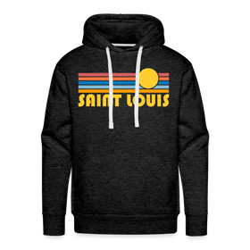 Premium St. Louis, Missouri Hoodie - Retro Sun Premium Men's St. Louis Sweatshirt / Hoodie