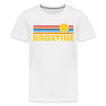 Knoxville, Tennessee Youth Shirt - Retro Sunrise Knoxville Kid's T-Shirt - white