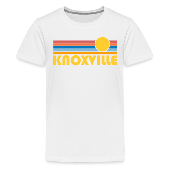 Knoxville, Tennessee Youth Shirt - Retro Sunrise Knoxville Kid's T-Shirt - white