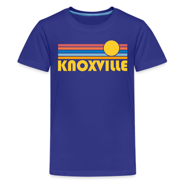 Knoxville, Tennessee Youth Shirt - Retro Sunrise Knoxville Kid's T-Shirt - royal blue