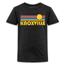 Knoxville, Tennessee Youth Shirt - Retro Sunrise Knoxville Kid's T-Shirt - charcoal grey