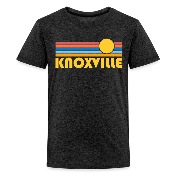 Knoxville, Tennessee Youth Shirt - Retro Sunrise Knoxville Kid's T-Shirt - charcoal grey