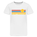 Chattanooga, Tennessee Youth Shirt - Retro Sunrise Chattanooga Kid's T-Shirt - white