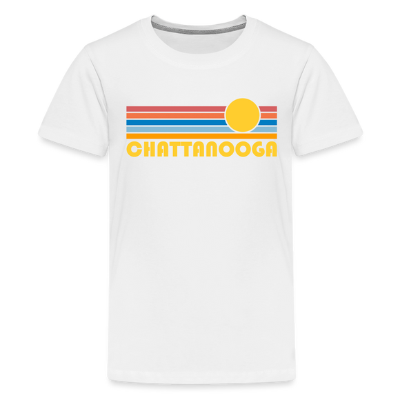 Chattanooga, Tennessee Youth Shirt - Retro Sunrise Chattanooga Kid's T-Shirt - white