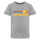 Chattanooga, Tennessee Youth Shirt - Retro Sunrise Chattanooga Kid's T-Shirt - heather gray
