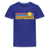 Chattanooga, Tennessee Youth Shirt - Retro Sunrise Chattanooga Kid's T-Shirt - royal blue