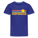 Chattanooga, Tennessee Youth Shirt - Retro Sunrise Chattanooga Kid's T-Shirt - royal blue