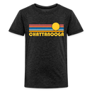 Chattanooga, Tennessee Youth Shirt - Retro Sunrise Chattanooga Kid's T-Shirt - charcoal grey