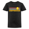 Chattanooga, Tennessee Youth Shirt - Retro Sunrise Chattanooga Kid's T-Shirt - charcoal grey