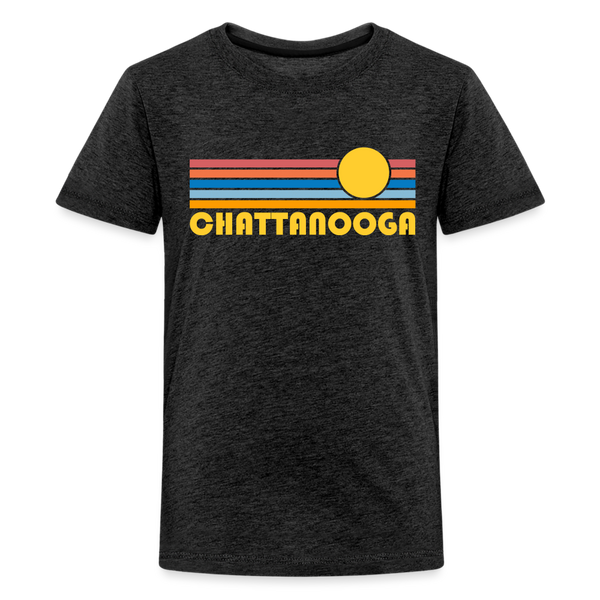 Chattanooga, Tennessee Youth Shirt - Retro Sunrise Chattanooga Kid's T-Shirt - charcoal grey