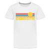 Charlotte, North Carolina Youth Shirt - Retro Sunrise Charlotte Kid's T-Shirt - white