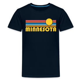 Minnesota Youth Shirt - Retro Sunrise Minnesota Kid's T-Shirt