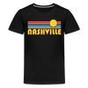 Nashville, Tennessee Youth Shirt - Retro Sunrise Nashville Kid's T-Shirt - black