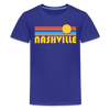 Nashville, Tennessee Youth Shirt - Retro Sunrise Nashville Kid's T-Shirt - royal blue