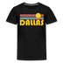 Dallas, Texas Youth Shirt - Retro Sunrise Dallas Kid's T-Shirt - black