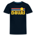 Dallas, Texas Youth Shirt - Retro Sunrise Dallas Kid's T-Shirt - deep navy