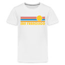 San Francisco, California Youth Shirt - Retro Sunrise San Francisco Kid's T-Shirt - white