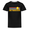 San Francisco, California Youth Shirt - Retro Sunrise San Francisco Kid's T-Shirt - black