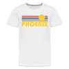 Phoenix, Arizona Youth Shirt - Retro Sunrise Phoenix Kid's T-Shirt - white