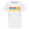Pittsburgh, Pennsylvania Youth Shirt - Retro Sunrise Pittsburgh Kid's T-Shirt - white