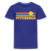 Pittsburgh, Pennsylvania Youth Shirt - Retro Sunrise Pittsburgh Kid's T-Shirt - royal blue
