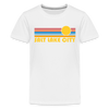 Salt Lake City, Utah Youth Shirt - Retro Sunrise Salt Lake City Kid's T-Shirt - white