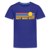 Salt Lake City, Utah Youth Shirt - Retro Sunrise Salt Lake City Kid's T-Shirt - royal blue