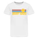 St. Louis, Missouri Youth Shirt - Retro Sunrise St. Louis Kid's T-Shirt - white