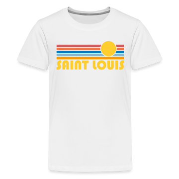 St. Louis, Missouri Youth Shirt - Retro Sunrise St. Louis Kid's T-Shirt - white