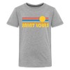 St. Louis, Missouri Youth Shirt - Retro Sunrise St. Louis Kid's T-Shirt - heather gray