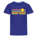 St. Louis, Missouri Youth Shirt - Retro Sunrise St. Louis Kid's T-Shirt - royal blue