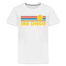 San Diego, California Youth Shirt - Retro Sunrise San Diego Kid's T-Shirt - white