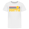 Seattle, Washington Youth Shirt - Retro Sunrise Seattle Kid's T-Shirt - white