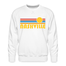 Premium Nashville, Tennessee Sweatshirt - Retro Sun Premium Men's Nashville Sweatshirt - white