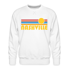 Premium Nashville, Tennessee Sweatshirt - Retro Sun Premium Men's Nashville Sweatshirt - white