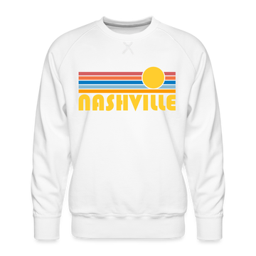 Premium Nashville, Tennessee Sweatshirt - Retro Sun Premium Men's Nashville Sweatshirt - white