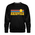 Premium Nashville, Tennessee Sweatshirt - Retro Sun Premium Men's Nashville Sweatshirt - black