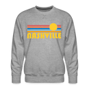 Premium Nashville, Tennessee Sweatshirt - Retro Sun Premium Men's Nashville Sweatshirt - heather grey