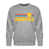 Premium Nashville, Tennessee Sweatshirt - Retro Sun Premium Men's Nashville Sweatshirt - heather grey