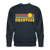 Premium Nashville, Tennessee Sweatshirt - Retro Sun Premium Men's Nashville Sweatshirt - navy