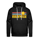 Premium Nashville, Tennessee Hoodie - Retro Sun Premium Men's Nashville Sweatshirt / Hoodie - black